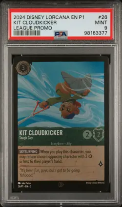 2024 Disney Lorcana P1 #26 Kit Cloudkicker Tough Guy - Promo PSA 9 - Image 1