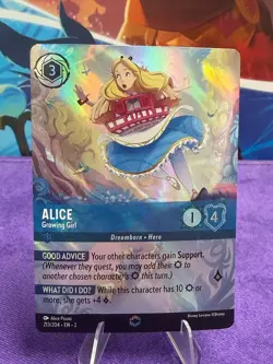Disney Lorcana Growing Girl Enchanted 225/204 Archazia's Island NM/MINT - Image 1