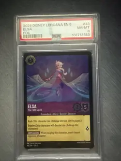 Disney Lorcana EN5 Shimmering Skies ELSA - THE FIFTH SPIRIT FOIL 48/204 PSA8 - Image 1