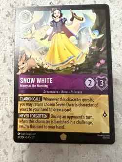 Disney Lorcana Snow White - Merry as the Morning 37/204 Cold Foil Rare EN - Image 1