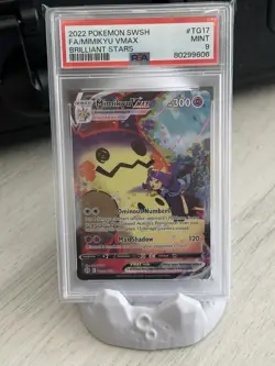 PSA 9 Pokemon TCG Brilliant Stars Mimikyu VMAX TG17/TG30 Near Mint - Image 1
