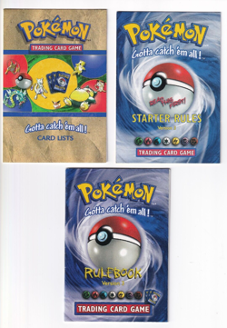 Pokemon Card Checklist Base Set & Rule Book Version 3 & Starter Rules V3 - Image 1