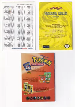 Pokemon Card Checklist Base Set & Rule Book Version 3 & Starter Rules V3 - Image 2