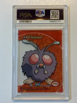 2000 Topps Pokemon TV #PC6 Venonat Clear Card Animation Series 3 PSA 9 MINT - Image 2