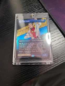 MTG Tony Stark #392 Borderless Classic Comic Showcase Foil | Marvel Super Heroes - Image 1
