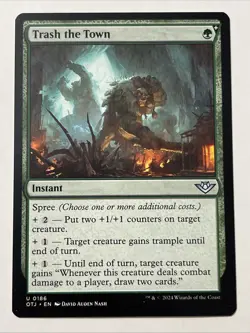 MTG Magic the Gathering Trash the Town (186/441) Outlaws of Thunder Junction LP - Image 1