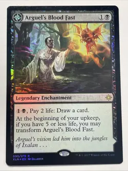 Arguel's Blood Fast 90 Rare Ixalan Magic: The Gathering Foil Near Mint - Image 1