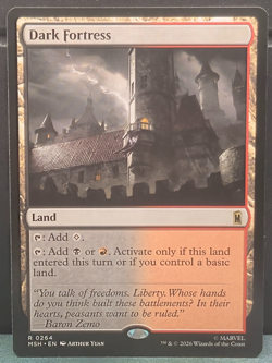 Dark Fortress 264 Marvel Super Heroes Card Game MTG Near Mint TCG Rare Land - Image 1