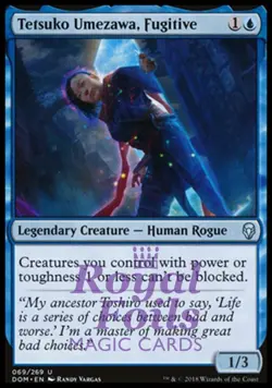 Tetsuko Umezawa, Fugitive 3x FOIL DOM MTG Dominaria Uncommon MINT blue - Image 1