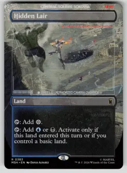 Hidden Lair (Borderless) Rare Marvel Super Heroes 383 MTG Near Mint 2026 - Image 1