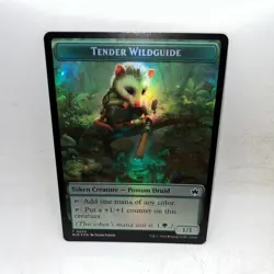 Fish // Tender Wildguide Double-Sided Token Bloomburrow Magic The Gathering Foil - Image 2