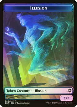 Foil Illusion/HydRA Token, Zendikar Rising Token, MTG, 1 pack, Magic - Image 1