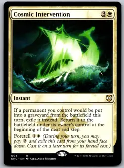 Cosmic Intervention 3 R Commander: Kaldheim Magic: The Gathering NM - Image 1