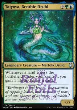 Tatyova, Benthic Druid 1x FOIL DOM MTG Dominaria Uncommon MINT green blue - Image 1