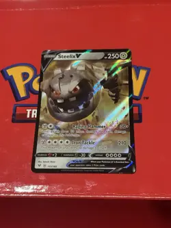 Pokemon TCG Steelix V 115/185 Vivid Voltage Holo Ultra Rare NM - Image 1