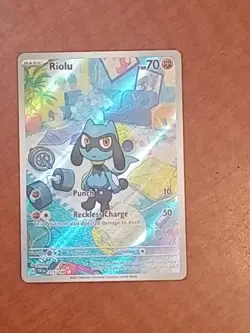 Riolu - 215/198 - Illustration Rare LP, English Pokemon Scarlet & Violet Singles - Image 1