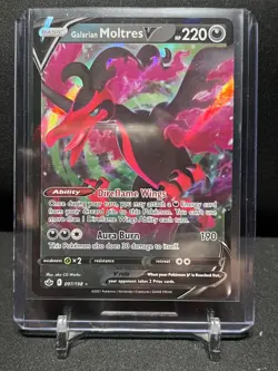 Galarian Moltres V 097/198 Ultra Rare Pokemon 2021 Chilling Reign NM - Image 1