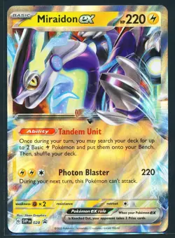 Miraidon ex SVP 028 Black Star Promo Pokemon 2023 Scarlet & Violet NM - Image 1
