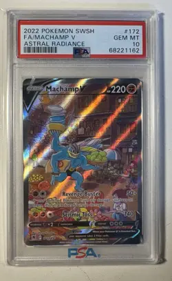 2022 Pokemon SWSH Astral Radiance 172/189 Machamp V Alternate Art 🔥PSA 10🔥 - Image 3