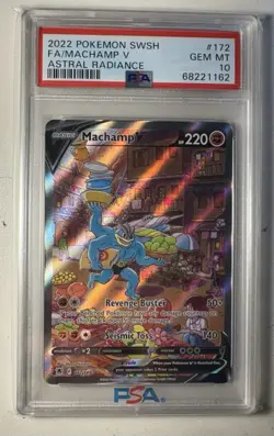 2022 Pokemon SWSH Astral Radiance 172/189 Machamp V Alternate Art 🔥PSA 10🔥 - Image 5