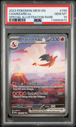 Charizard EX 199/165 Special Illustration Rare 151 Pokemon English PSA 10 - Image 1