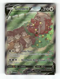 Greedent V - 257/264 - Fusion Strike - Pokemon - Ultra Rare - NM - Image 1