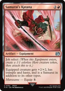 Samurai's Katana -Foil Near Mint MTG Universes Beyond: FINAL FANTASY - Image 1