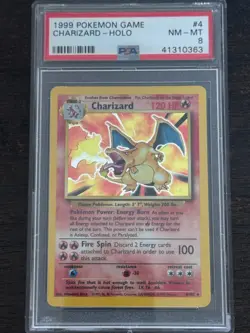 1999 Pokemon Base Set Unlimited #4 CHARIZARD - Holo PSA 8 - Image 2