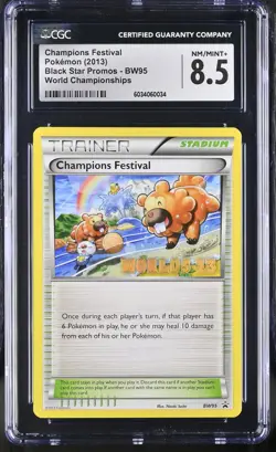 2013 Pokemon Black Star Promo Champions Festival World Championship CGC 8.5 BW95 - Image 1