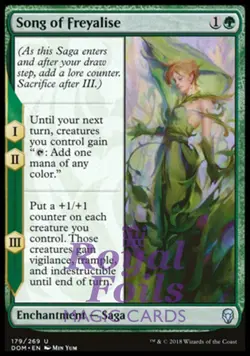 Song of Freyalise 1x FOIL DOM MTG Dominaria Uncommon MINT green - Image 1