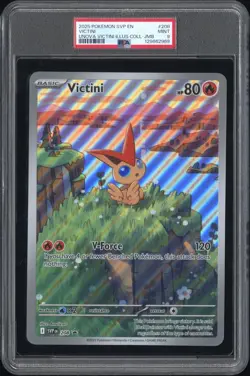 2025 Pokemon Illustration Collection 208 Victini SVP Promo Jumbo PSA 9 - Image 1