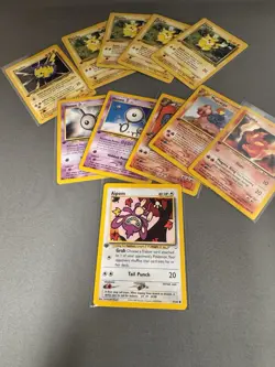 pokemon first edition card lot Pikachu Macargo Slugma Unown - Image 1