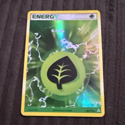 Grass Energy 105/110 Holo Rare Holon Phantoms Pokemon Holo LP - Image 2