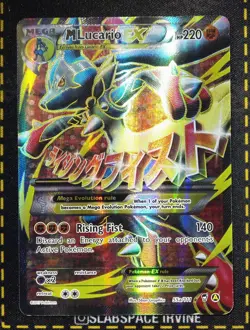2017 POKEMON MEGA POWERS COLLECTION PROMO #55A FULL ART/M LUCARIO EX - Image 1