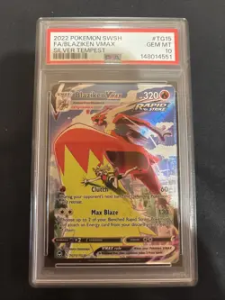 2022 Pokemon SWSH FA/Blaziken VMAX Silver Tempest #TG15 PSA GEM 10 - Image 1