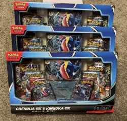 Greninja ex and Kingdra ex Special Collection - 3X New in Box! Ready to Ship! - Image 1