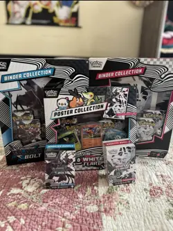 Pokemon Black Bolt and White Flare Binder Collection Bundle - Image 1