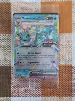 🔥 Pokemon Vaporeon ex 023/131 Prismatic Evolutions Promo Surprise Box SEALED - Image 1
