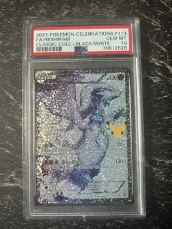 Pokemon PSA 10 Reshiram 113/114 SWSH Celebrations Classic Collection - Image 1