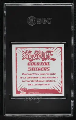 Yami Yugi Topps YuGiOh Sticker Collection Gold Foil SGC 8.5 2002 - Image 2