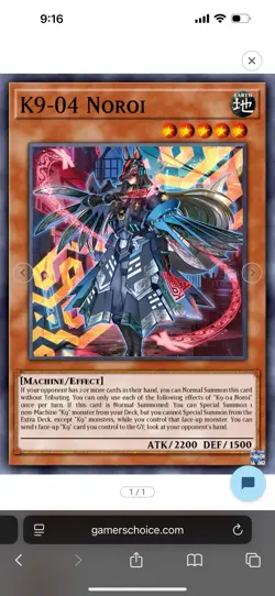 Yugioh K9 - 04 Noroi DOOD-EN025 1st Edition Ultra Rare NM Presale - Image 1