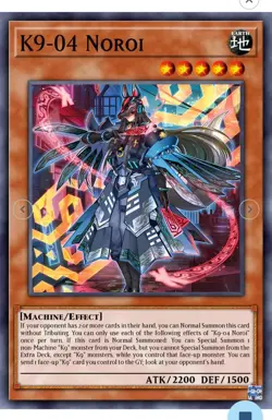 Yugioh K9 - 04 Noroi DOOD-EN025 1st Edition Ultra Rare NM Presale - Image 2