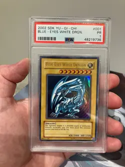 PSA 1 Blue-Eyes White Dragon SDK-001 Ultra Rare 2002 Starter Deck Kaiba Yugioh - Image 1