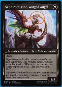 Sephiroth, Fabled SOLDIER Final Fantasy MINT MTG MAGIC CARD (503012) ABUGames - Image 2