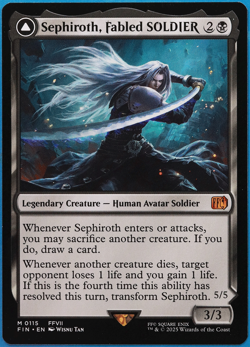Sephiroth, Fabled SOLDIER Final Fantasy MINT MTG MAGIC CARD (503010) ABUGames - Image 1