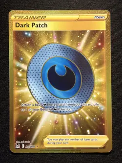 Dark Patch 216/196 Lost Origin Gold Secret Rare Pokemon TCG Card NM - Image 1