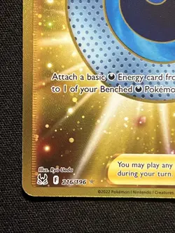 Dark Patch 216/196 Lost Origin Gold Secret Rare Pokemon TCG Card NM - Image 2