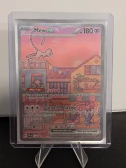 Pokemon Mew ex SVP 053 Scarlet Violet 151 Black Star Promo UPC Full Art Card - Image 3