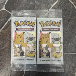 2x SEALED 25th Anniversary General Mills Pokemon Cereal 3-Card Booster Packs - Image 1