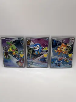 Pokemon First Partner Illustration Collection Series 1 Sinnoh Gen 4 Starters Set - Image 1